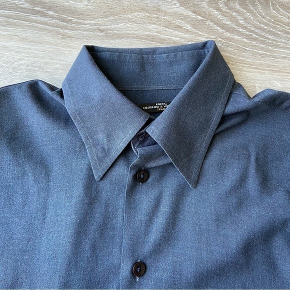 Thomas Jeffrey  Spain Made Fabric Button Down Shirt - Picture 4 of 13